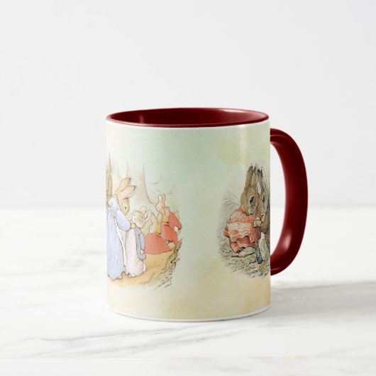 Peter Rabbit mixer Mug de café à deux tons (Devant droit)