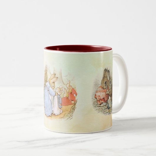 Peter Rabbit mixer Mug de café à deux tons (Devant droit)