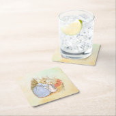 Peter Rabbit (moeder) Vierkante Kartonnen Onderzetter (Insitu)