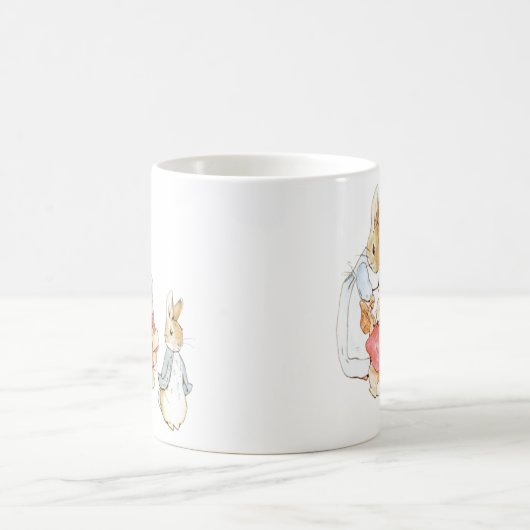 Peter Rabbit Moeder zegt afscheid en stuurt ze naa Koffiemok (Center)
