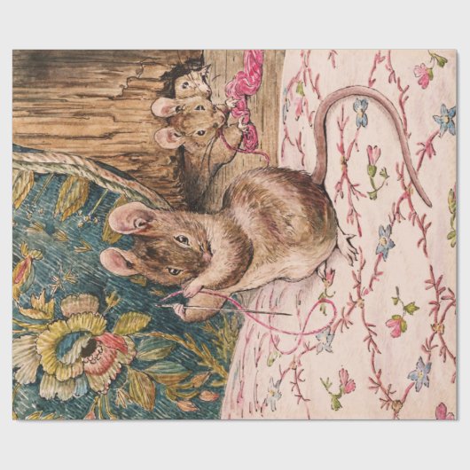 Peter Rabbit (muizennaald met schroefdraad) Weefpa Cadeaupapier (Vlak)