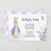 Peter Rabbit Paarse Boeken Voor Baby kaart (Voorkant / Achterkant)