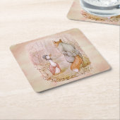 Peter Rabbit Paper Borden Vierkante Kartonnen Onderzetter (Schuin)
