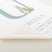 Peter Rabbit | Personalized Letter U Sherpa Deken (3/4)