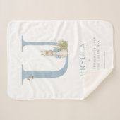 Peter Rabbit | Personalized Letter U Sherpa Deken (Voorkant (horizontaal))