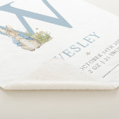 Peter Rabbit | Personalized Letter W Sherpa Deken (3/4)