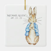 Peter Rabbit Persoonlijke Baby Keramisch Ornament (Achterkant)