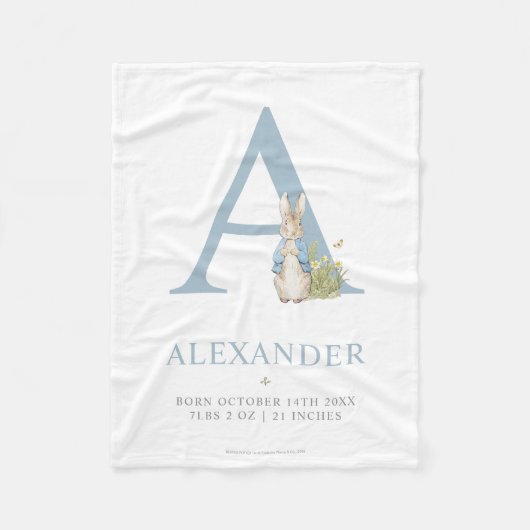 Peter Rabbit | Persoonlijke brief A Fleece Deken (Voorkant)