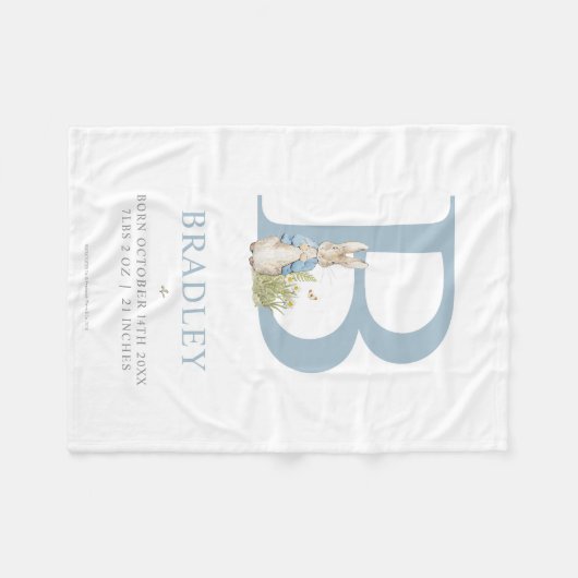 Peter Rabbit | Persoonlijke brief B Fleece Deken (Voorkant (Horizontaal))