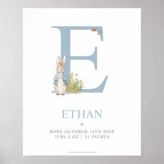 Peter Rabbit | Persoonlijke brief E Poster (Voorkant)
