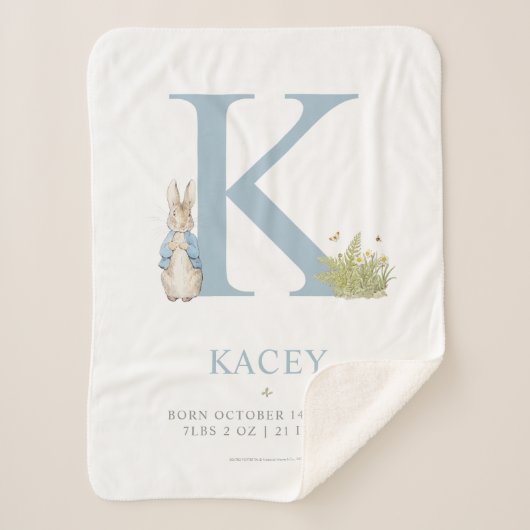 Peter Rabbit | Persoonlijke brief K Sherpa Deken (Voorkant)