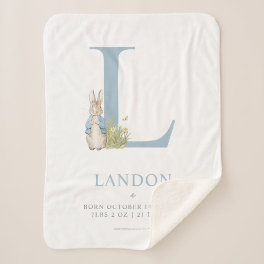 Peter Rabbit | Persoonlijke brief L Sherpa Deken (Voorkant)