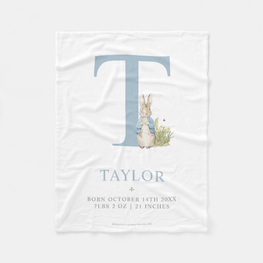 Peter Rabbit | Persoonlijke brief T Fleece Deken (Voorkant)