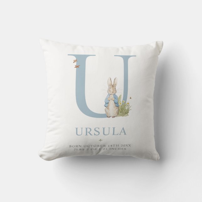 Peter Rabbit | Persoonlijke brief U Kussen (Voorkant)