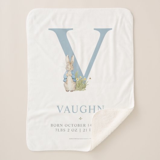 Peter Rabbit | Persoonlijke brief V Sherpa Deken (Voorkant)