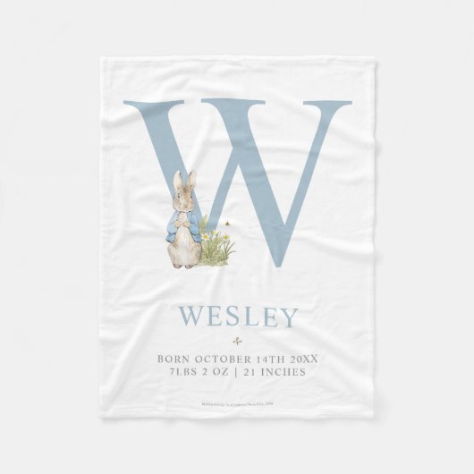 Peter Rabbit | Persoonlijke brief W Fleece Deken (Voorkant)