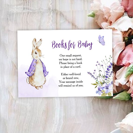 Peter Rabbit Purple Livres Pour Carte Bébé