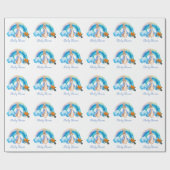 Peter Rabbit Rainbow Carrots Boy Baby shower Cadeaupapier (Vlak)