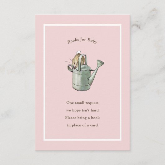 Peter Rabbit Roze  Baby Boek Informatiekaartje (Voorkant)