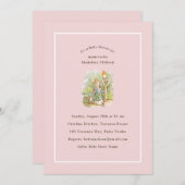 Peter Rabbit Roze  Baby shower Kaart (Voorkant / Achterkant)