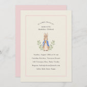 Peter Rabbit Roze  Baby shower Kaart (Voorkant / Achterkant)