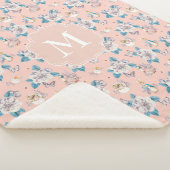 Peter Rabbit | Roze Bloem Tuinpatroon Sherpa Deken (3/4)