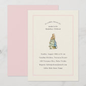 Peter Rabbit Roze Ivoor  Baby shower Kaart (Voorkant / Achterkant)