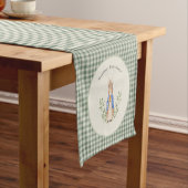 Peter Rabbit Sage Gingham Douche Tafelloper (Voorbeeld)