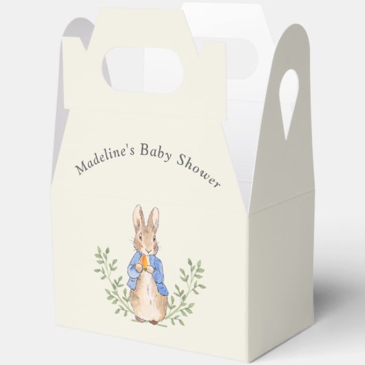 Peter Rabbit Sage Green Baby shower Bedankdoosjes (Open)