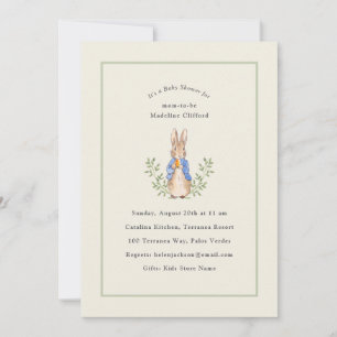 Peter Rabbit Sage Green  Baby shower Kaart