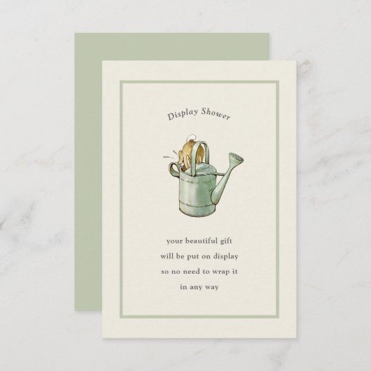 Peter Rabbit Sage Green  Display Douche Informatiekaartje (Voorkant / Achterkant)