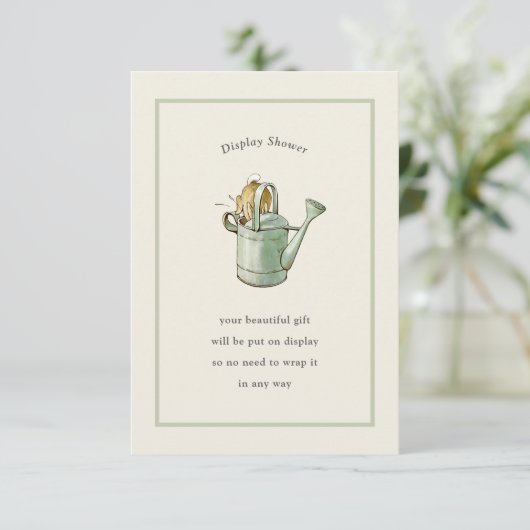 Peter Rabbit Sage Green  Display Douche Informatiekaartje (Staand voorkant)