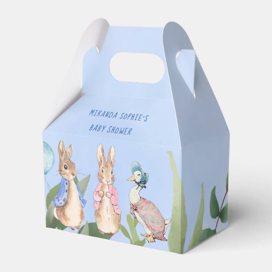 Peter Rabbit Storybook Characters Baby shower Bedankdoosjes (Voorkant Zijde)