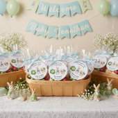 Peter Rabbit Veggie Basket Baby Shower Favor Ronde Sticker
