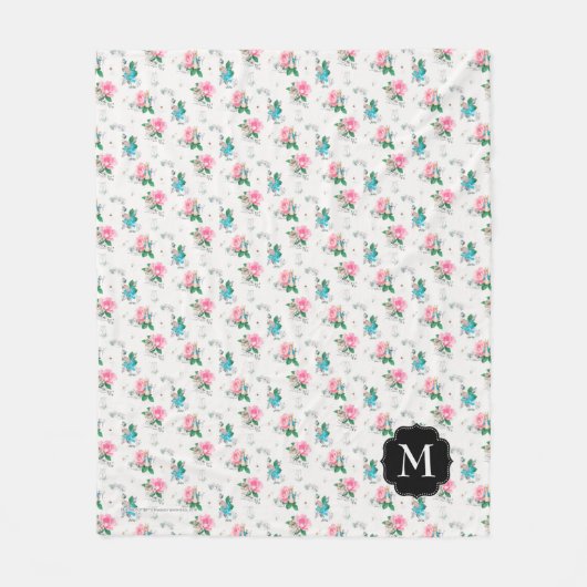 Peter Rabbit | Vergeet me niet Floral Pattern Fleece Deken (Voorkant)