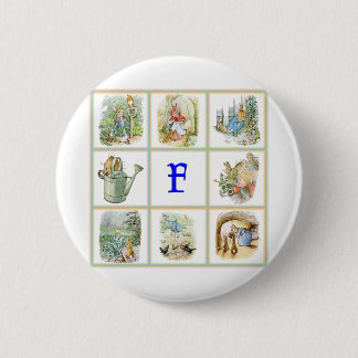 PETER RABBIT voor kinderen wier naam begint met F Ronde Button 5,7 Cm