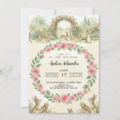 Peter Rabbit watercolor flower animal baby shower Kaart (Voorkant)