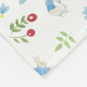 Peter Rabbit | Waterverf bospatroon Fleece Deken (Hoek)
