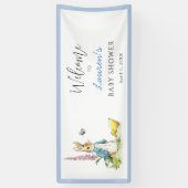 Peter Rabbit Welkomstbord Boy Baby shower Spandoek (Verticaal)