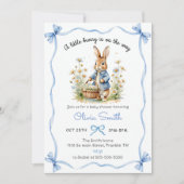 Peter Rabbit Wildflower Baby Shower Invitation (Devant)