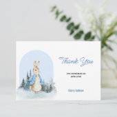 Peter Rabbit Winter Arch Dank je Informatiekaartje (Staand voorkant)