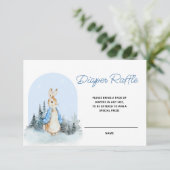 Peter Rabbit Winter Arch Luier Raffle Informatiekaartje (Staand voorkant)