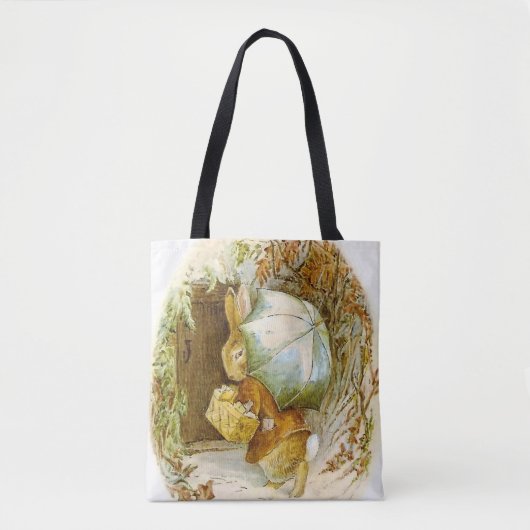 "Peter Rabbit with Winter Umbrella" door Beatrix P Draagtas (Voorkant)