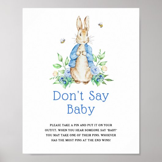 Peter Rabbit Zeg geen baby gebarentaal Poster (Voorkant)