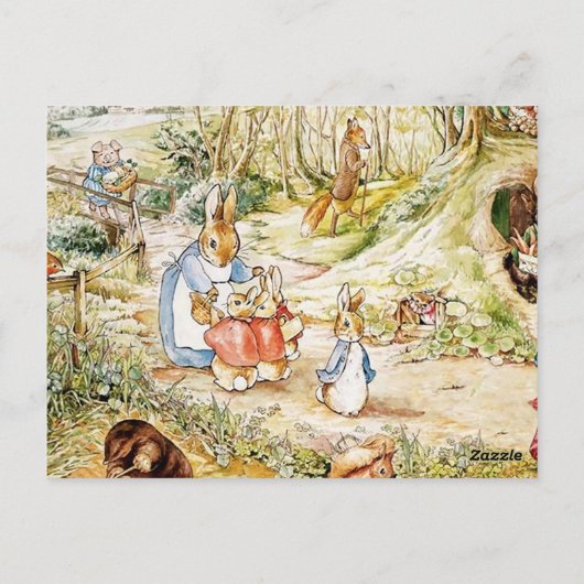 Peter Rabbit's Buurt beroemd gemaakt door Beatrix Briefkaart (Achterkant)