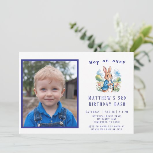 Peter Rabbit's Garden Birthday Bash: Hop on Over Kaart (Staand voorkant)