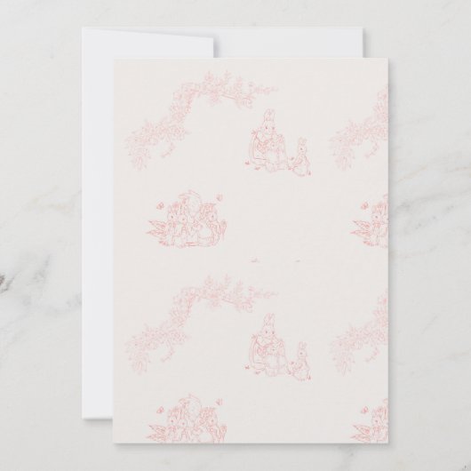 Peter Rabbit's moeder Baby shower Bedankkaart (Achterkant)