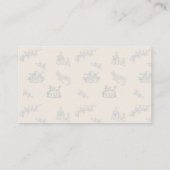 Peter Rabbit's moeder Baby shower Luier Raffle Informatiekaartje (Achterkant)