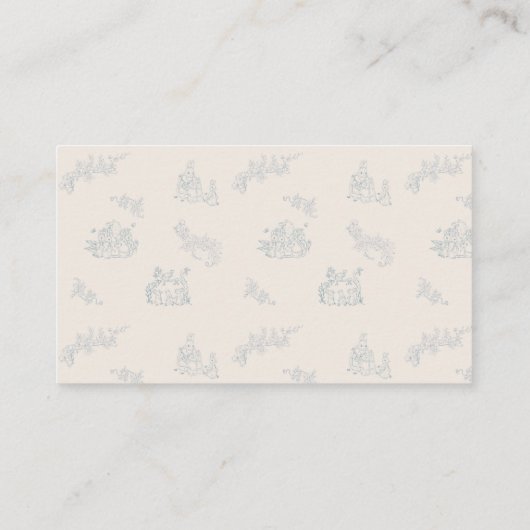 Peter Rabbit's moeder Baby shower Luier Raffle Informatiekaartje (Achterkant)