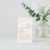 Peter Rabbit's moeder Baby shower Luier Raffle Informatiekaartje (Staand voorkant)